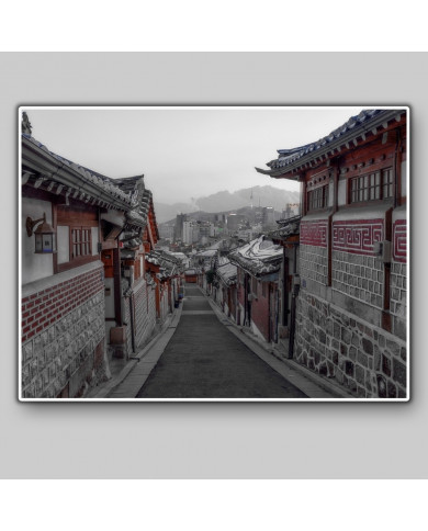 Vista del Seúl antiguo, Korea del Sur Vista del Seúl antiguo, Korea del Sur