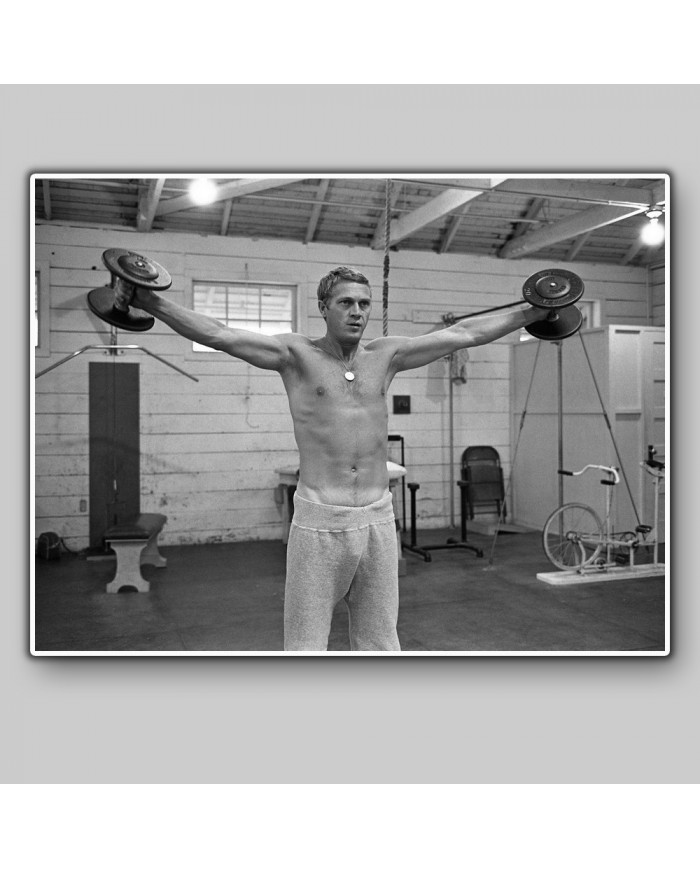 Steve Mcqueen en el gimnasio, 1963
