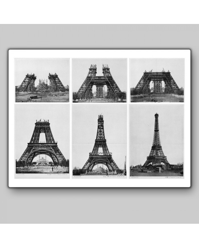 Construccion de la Torre Eiffel,1889