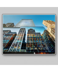 Reflejo de rascacielos, Nueva York, USA