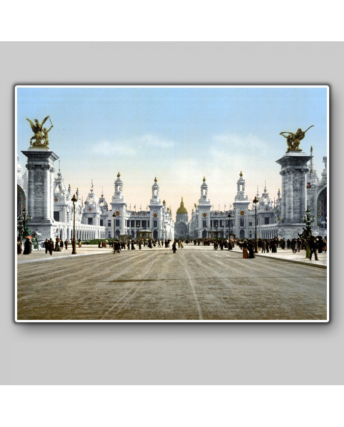 Avenida Nicholas II desde el Dome de losInválidos,  Exposición Universal 1900, París, Francia