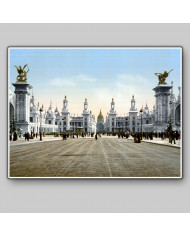 Avenida Nicholas II desde el Dome de losInválidos,  Exposición Universal 1900, París, Francia