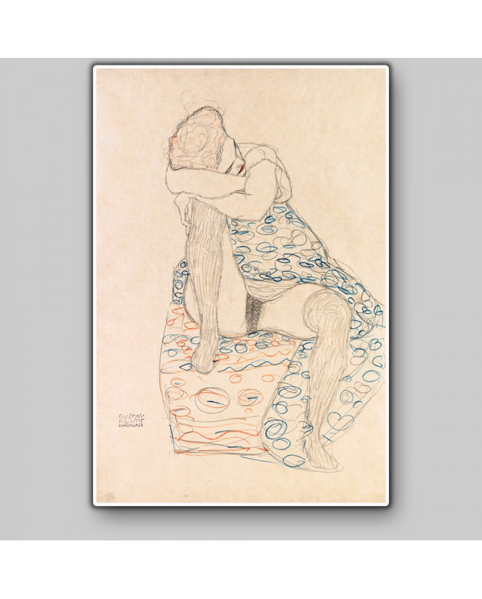 Gustav Klimt, Seated Figure with Gathered up Skirt