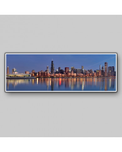 Panoramic view of Chicago skyline