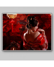 Mujer taiwanesa con vestido tradicional