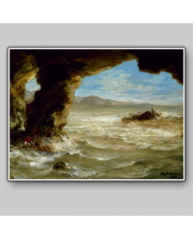 Eugene Delacroix,Shipwreck on the Coast Eugene Delacroix,Shipwreck on the Coast
