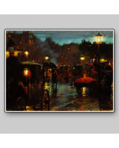 Charles  Curran, Paris la nuit Charles  Curran, Paris la nuit