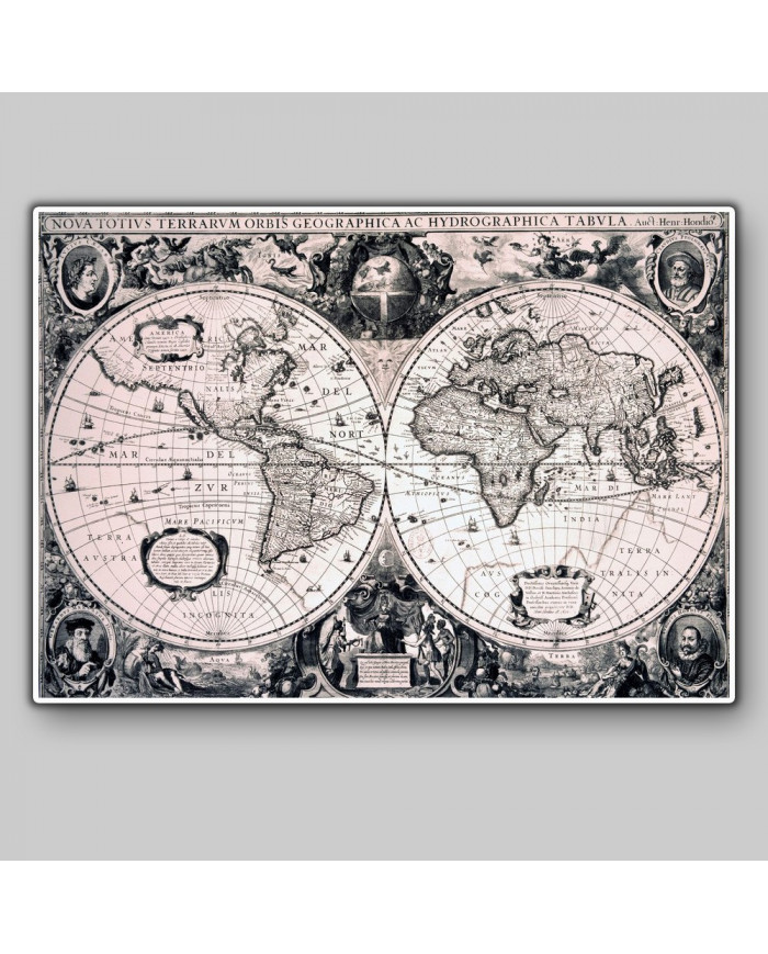 Carte du monde de Jodocus Hondius le Jeune (1594-1629)