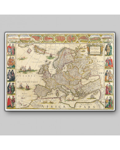 Guillermo Blaeuno,Map of Europe, XVII Guillermo Blaeuno,Map of Europe, XVII
