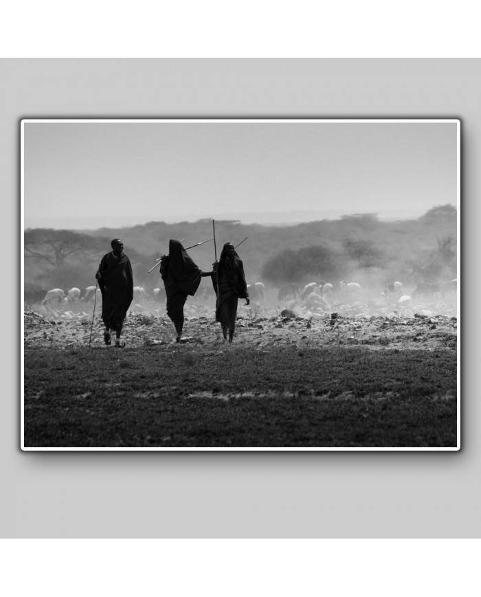 Maasai con su rebaño, Kenia