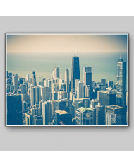 Skyline de Chicago junto al lago Michigan, USA