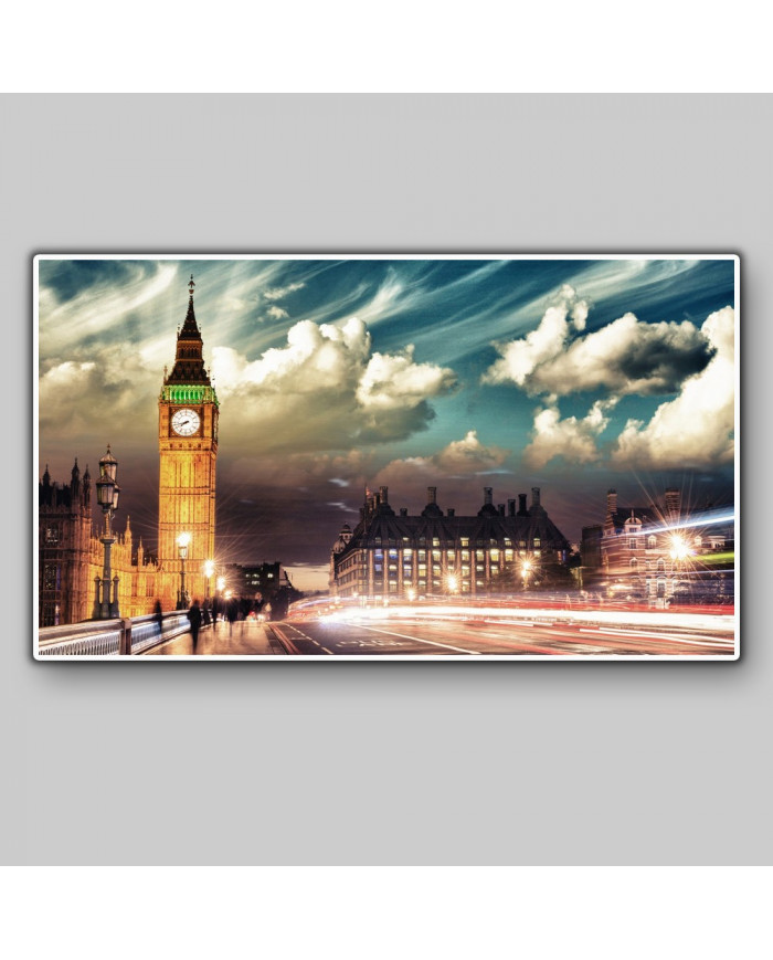 Big Ben desde el puente de Westminster, Londres, Gran Bretaña