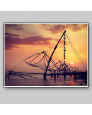 Redes de pescar, Kochi, Kerala, India