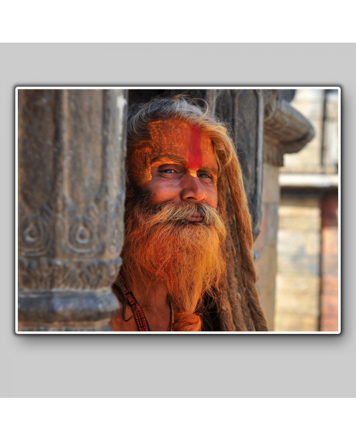 Sadhu en el templo  Pashupatinath en Kathmandu, Nepal