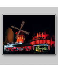 Moulin Rouge de noche, París, Francia