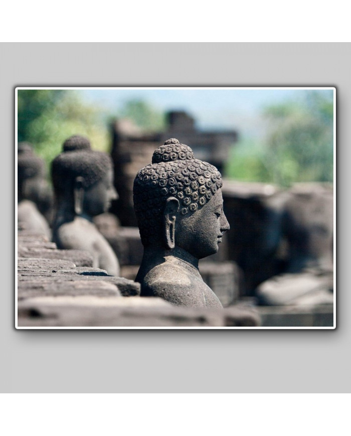 Imágenes de Buddha en Borobudur, Indonesia