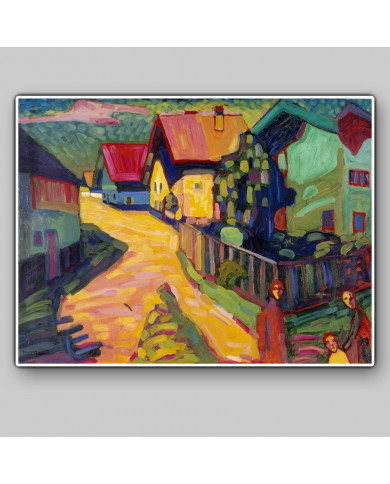 Kandinski, Femme dans une rue de Murnau Kandinski, Femme dans une rue de Murnau