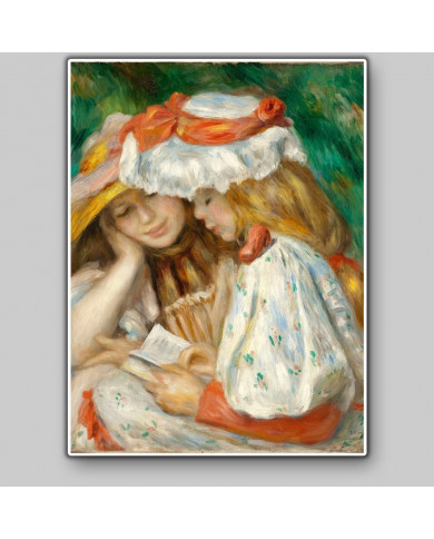 Renoir, Two girls drawing Renoir, Two girls drawing