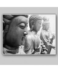 Estatuas de dioses Buda y Avalokitasvara, Tibet