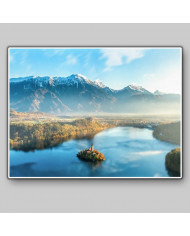Iglesia y Castillo en el Lago Bled,  Eslovenia
