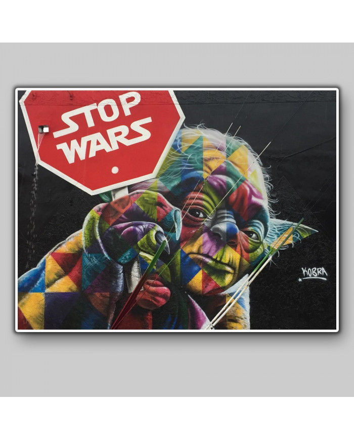 Maestro Yoda según mural de Eduardo Kobra