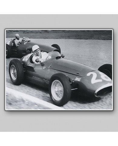 Stirling Moss con Maserati y Juan Manuel Fangio con Ferrari, 1956 Stirling Moss con Maserati y Juan Manuel Fangio con Ferrari, 1956