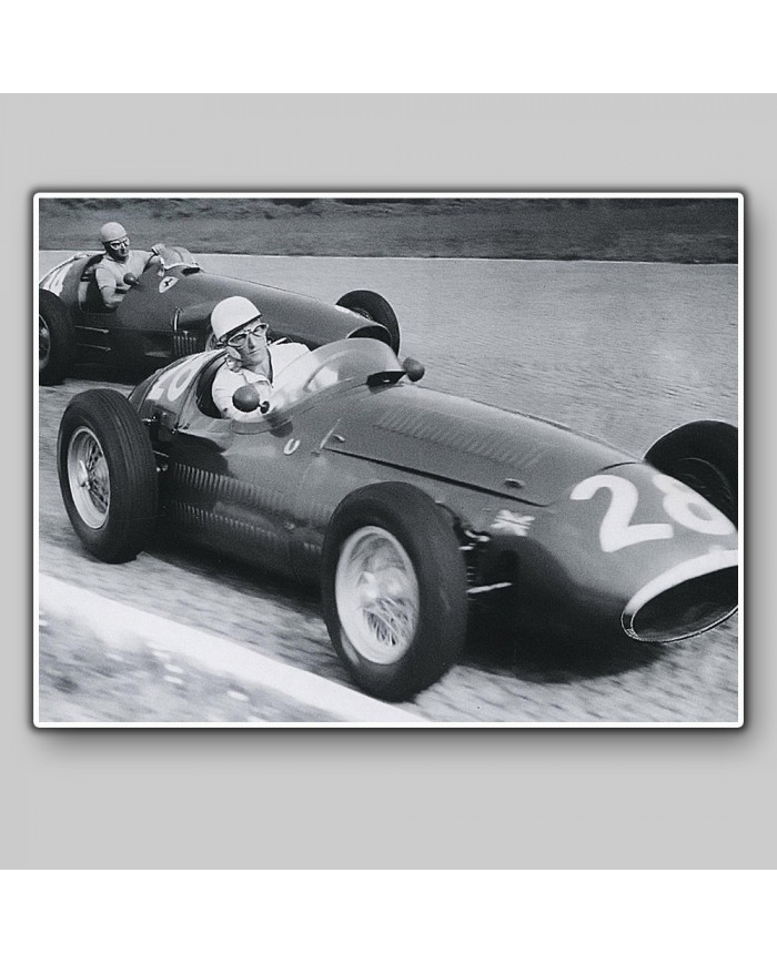Stirling Moss con Maserati y Juan Manuel Fangio con Ferrari, 1956