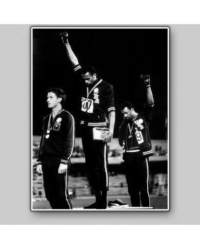 Tommie Smith y John Carlos en  los juegos de México, 1968