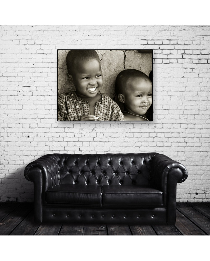 Niños de la tribu de Masai Mara, National Park Reserve, Kenia