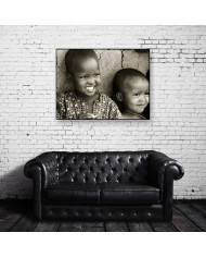 Niños de la tribu de Masai Mara, National Park Reserve, Kenia