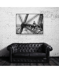 Obreros construyendo la Torre Eiffel, 1889