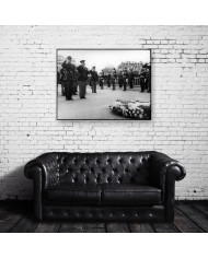 De Gaulle y Eisenhower en la ceremonia a  soldados y partisanos caídos, París, 1945