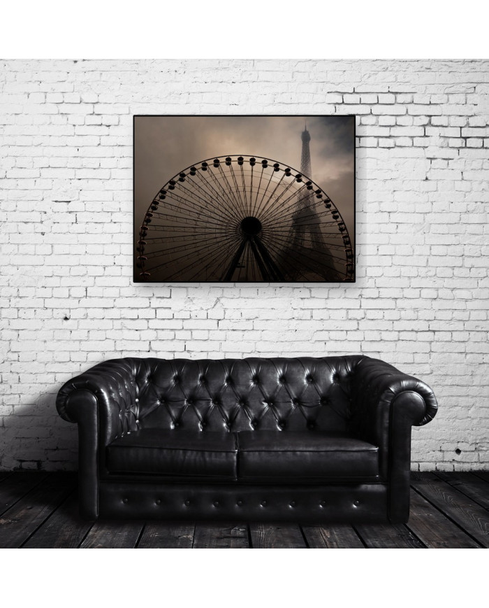 Noria en frente de la Tour Eiffel, París, Francia