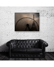 Noria en frente de la Tour Eiffel, París, Francia