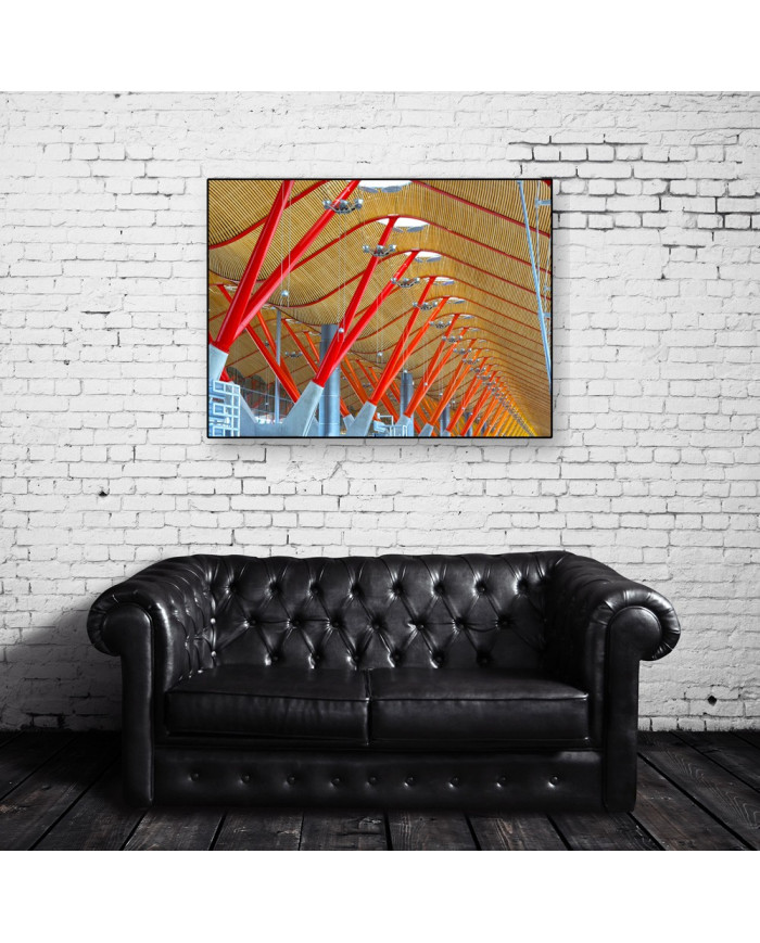 Estructura del airopuerto de Barajas, Madrid, España