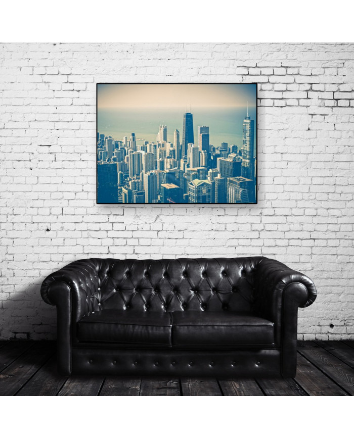 Skyline de Chicago junto al lago Michigan, USA