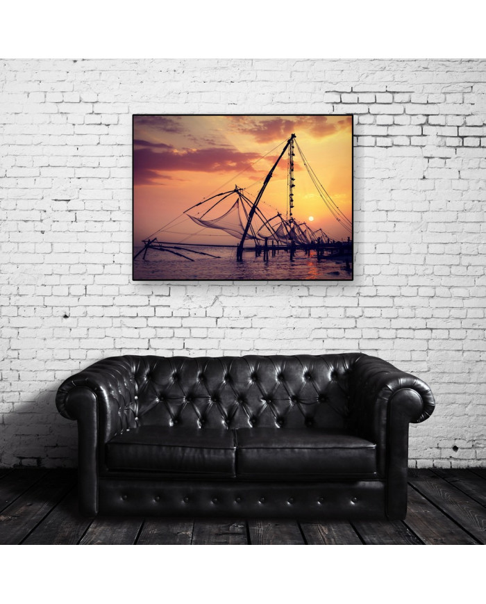 Redes de pescar, Kochi, Kerala, India