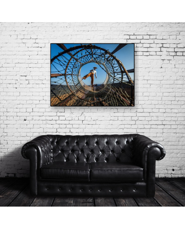 Pescador brimano, lago Inle, Brimania