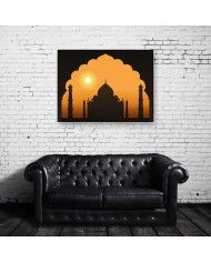 Amanecer en el Taj Mahal, India