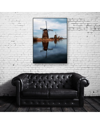 Molinos de viento en Kinderdijk, Rotterdam, Holanda Molinos de viento en Kinderdijk, Rotterdam, Holanda