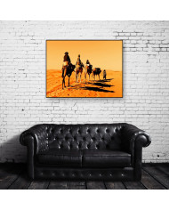 Carabana de camellos, desierto Sahara, Marruecos