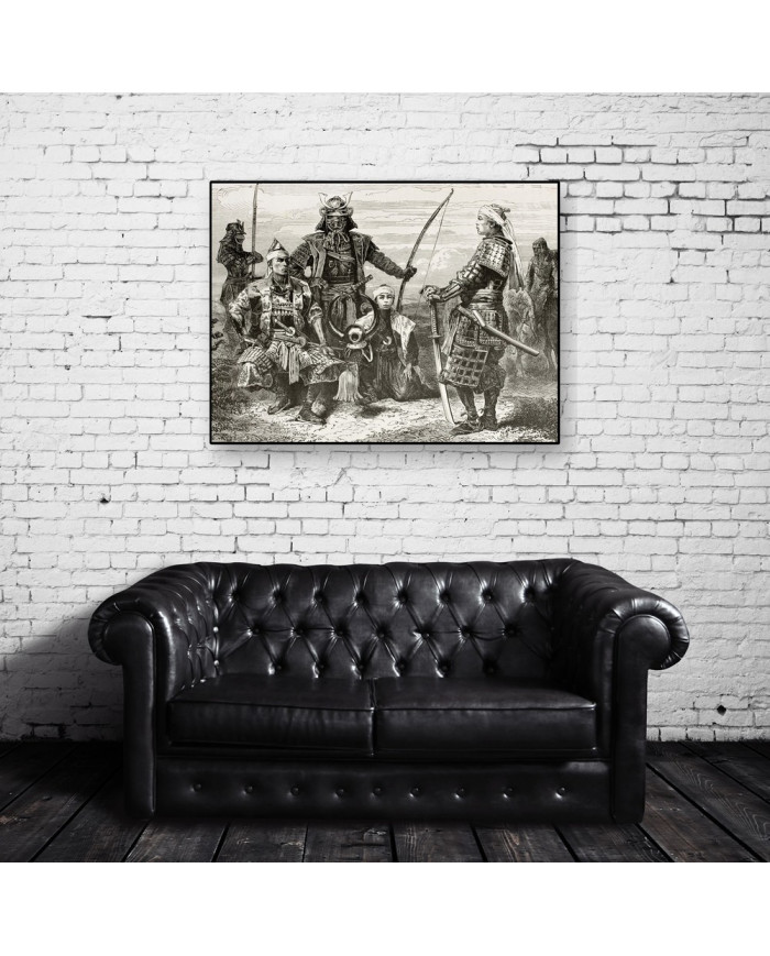 General japonés Taikun y oficiales de guerra