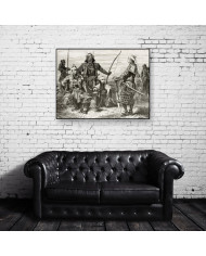 General japonés Taikun y oficiales de guerra