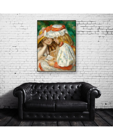Renoir, Two girls drawing Renoir, Two girls drawing