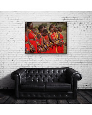 Massai con vestidos tradicionales, Kenya