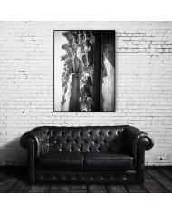 Figuras de un capitel de la Catedral de Santiago de Compostela, España