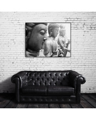 Estatuas de dioses Buda y Avalokitasvara, Tibet