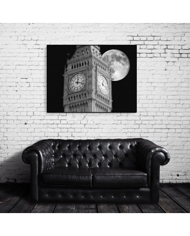 Big Ben con luna llena, Londres, UK Big Ben con luna llena, Londres, UK