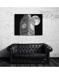 Big Ben con luna llena, Londres, UK