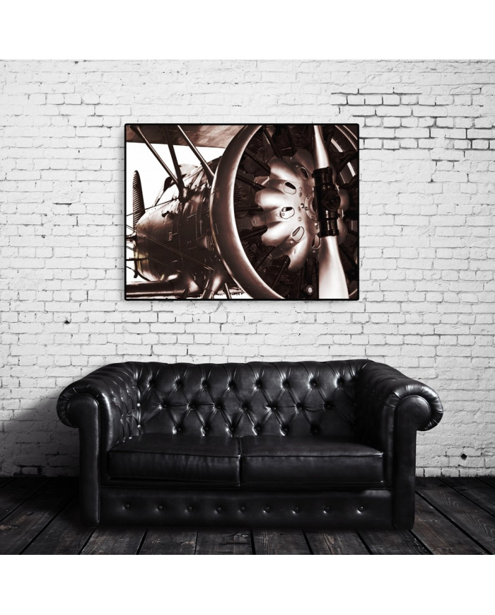 Motor y hélice de un aeroplano